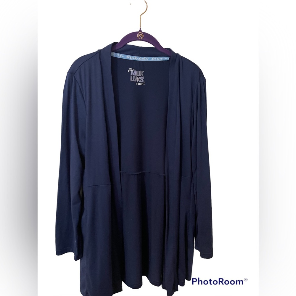 Muk Luks long sleeve, blue, women’s cardigan. Size medium